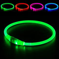 USB Rechargeable, Glowing Pet Dog Collar for Night Safety